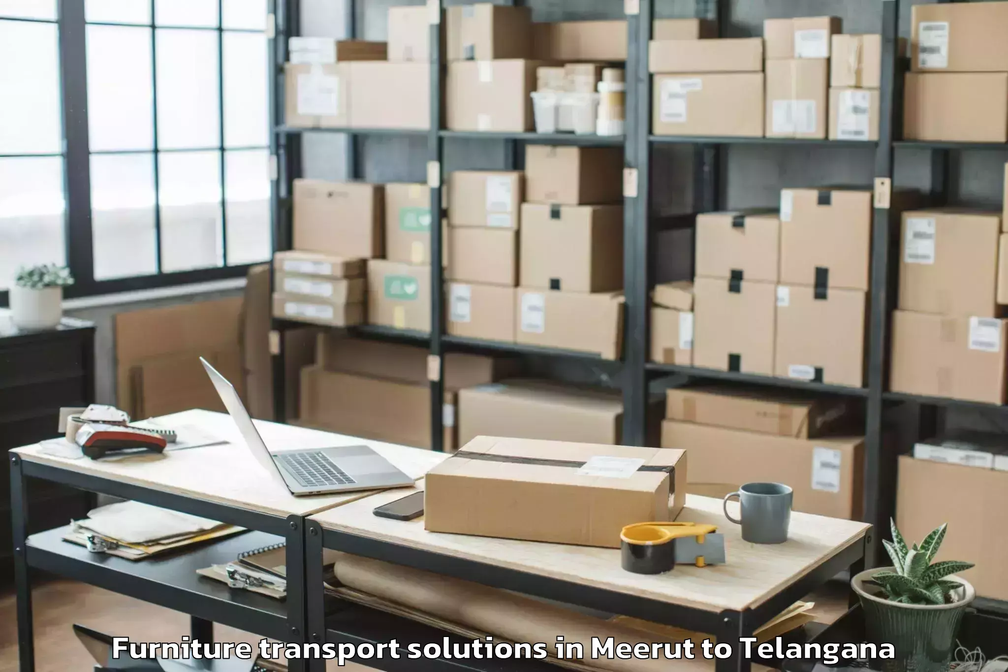 Book Meerut to Lakshettipet Furniture Transport Solutions Online